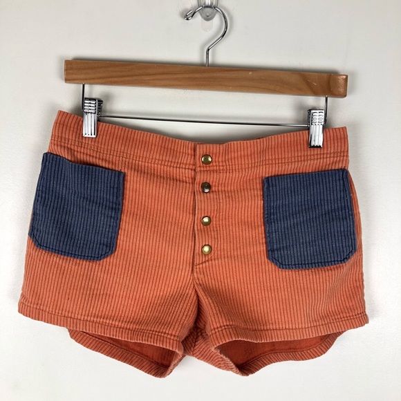 Vintage Pants - vintage corduroy stretchy short shorts